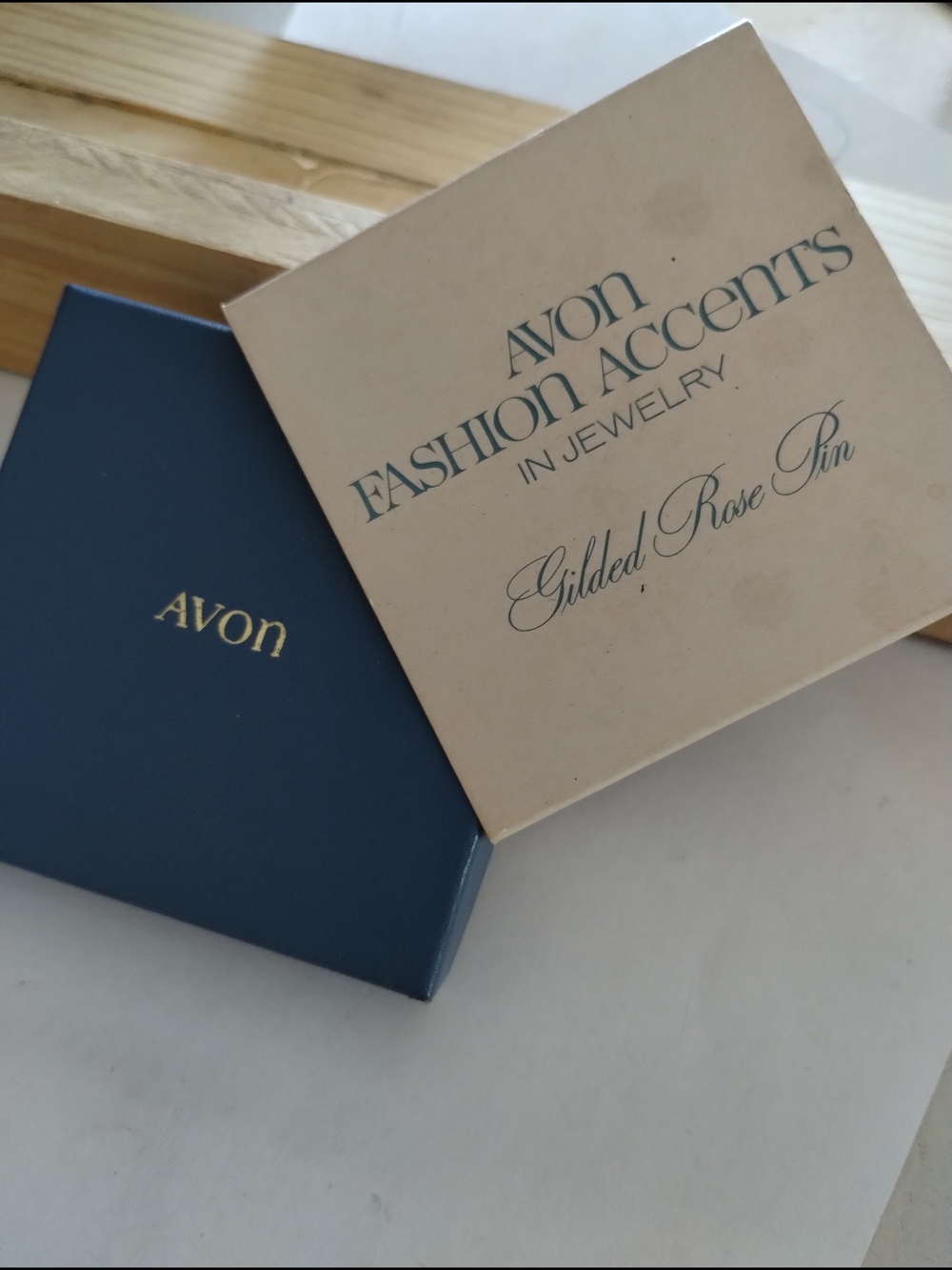 Avon Fashion Accents Jewelry Box in Navy and Cream